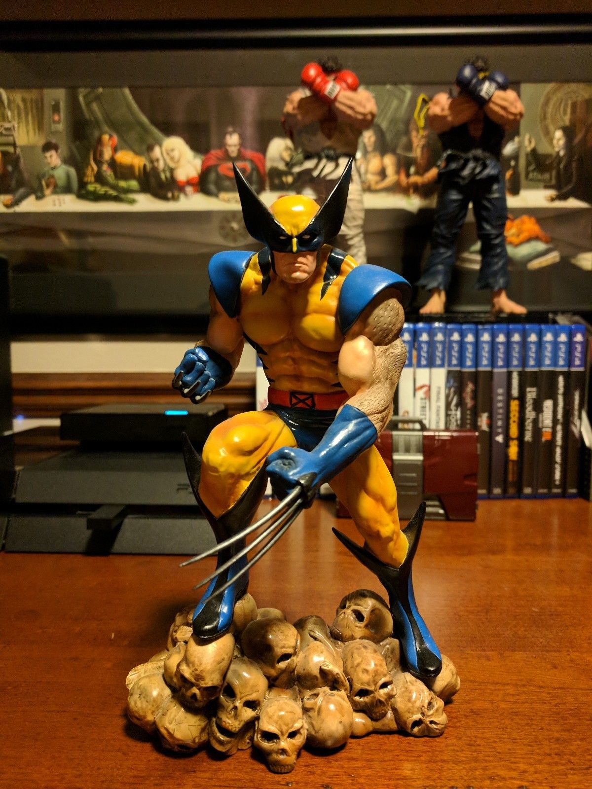 Marvel Diamond Select/DF Jim Lee'05 WOLVERINE on Skull Logan Figure Statue X-Men