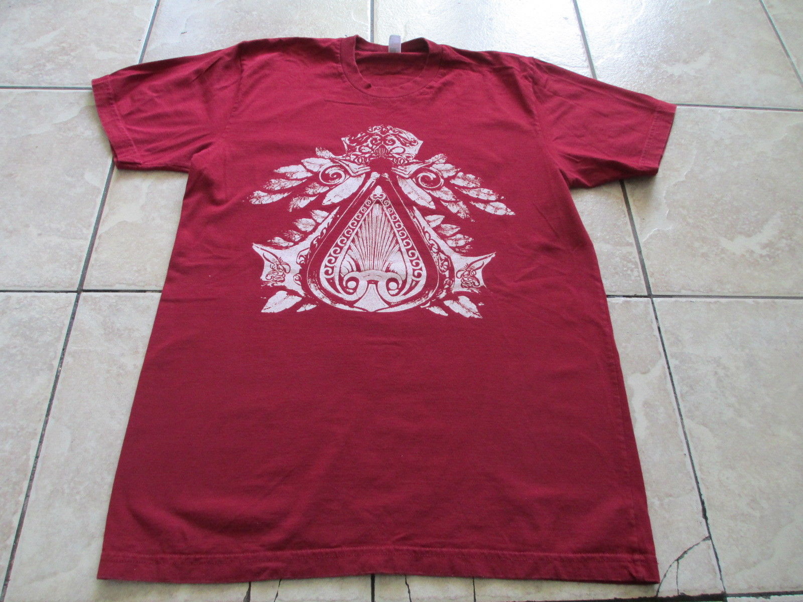 Ubisoft Assassin's Creed Brotherhood Red White T Shirt Size M Medium L Large