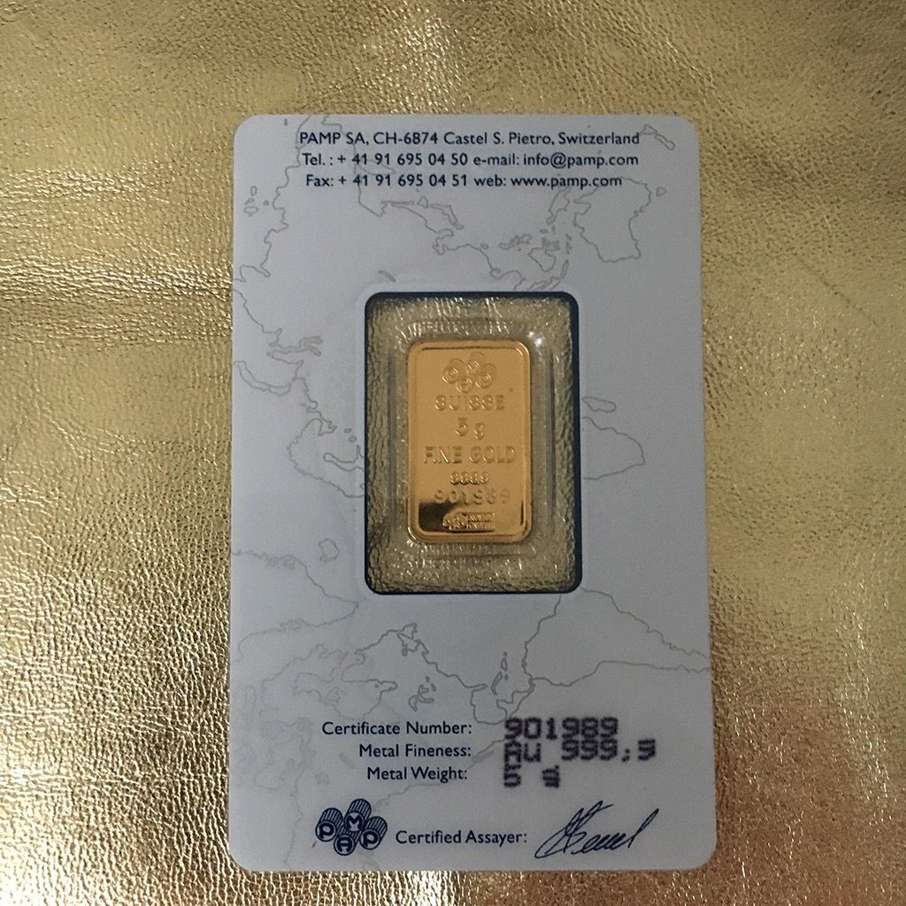 PAMP SUISSE FORTUNA GOLD 5g - 999.9 (24 karat) fine gold SEALED