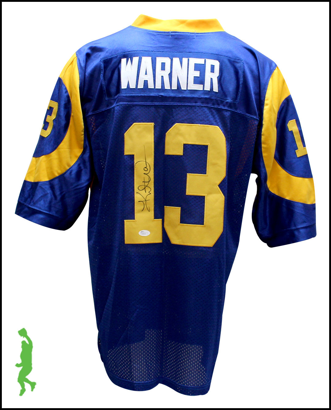 KURT WARNER AUTOGRAPHED SIGNED ST. LOUIS RAMS FOOTBALL JERSEY NFL JSA COA