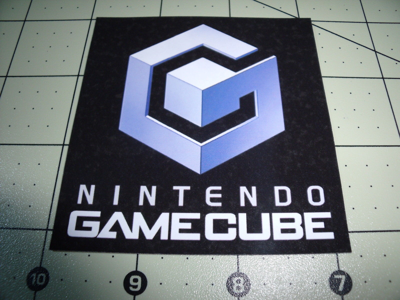 CUSTOM MADE COLLECTIBLE NINTENDO GAMECUBE LOGO MAGNET (3"x3¼") game cube