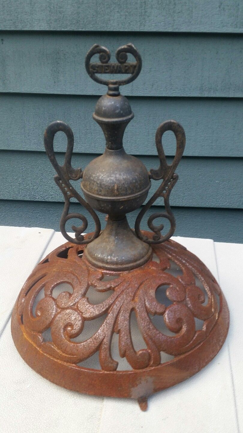 Vintage cast iron stove finial stewart