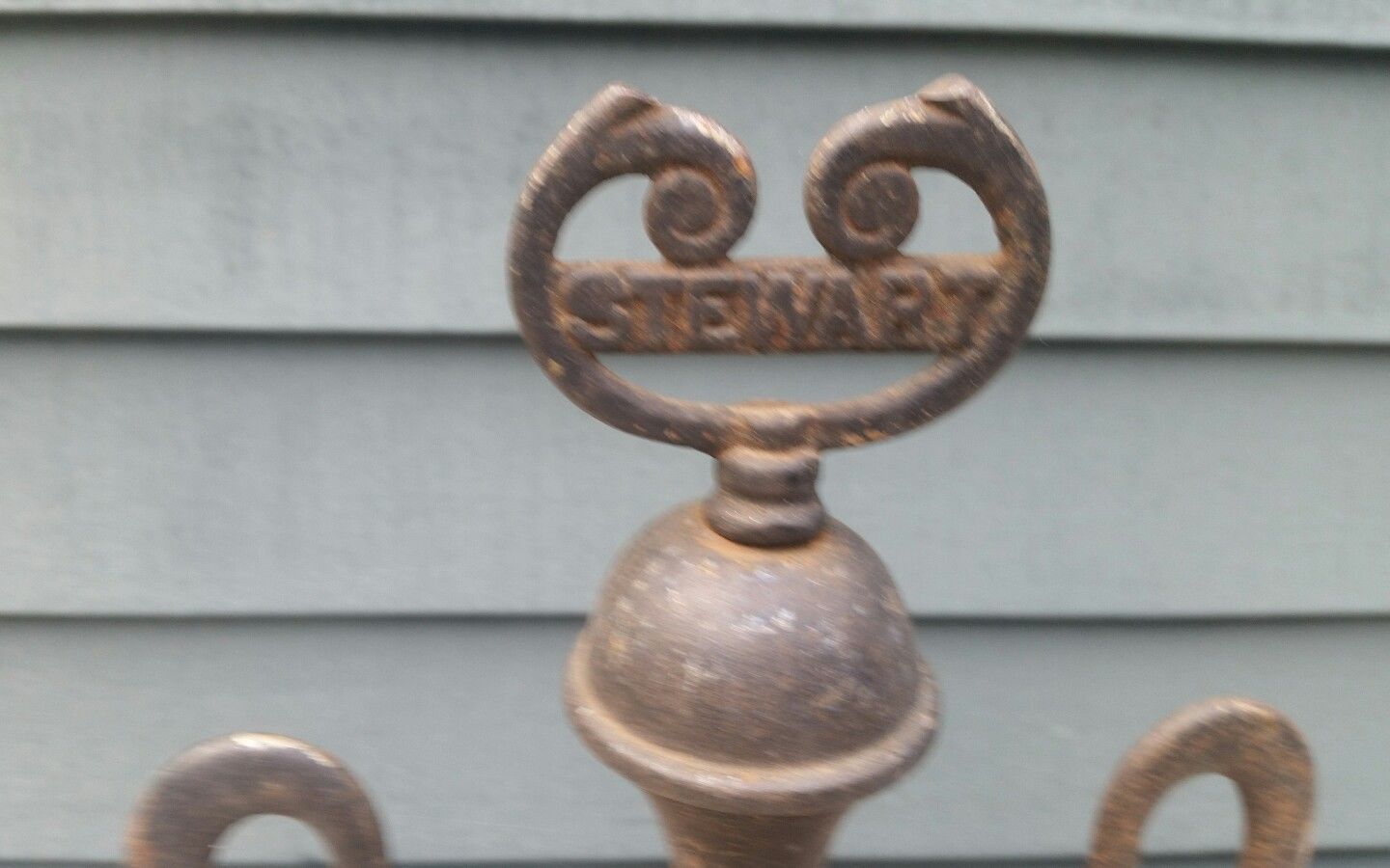 Vintage cast iron stove finial stewart