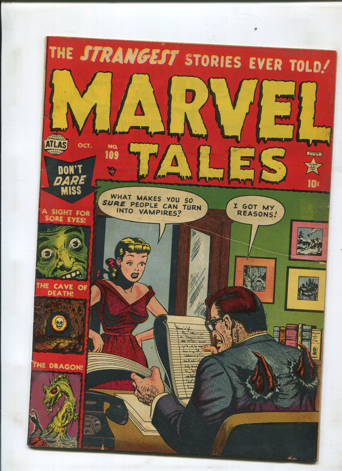 MARVEL TALES #109 (4.5) CLASSIC GOLDEN AGE HORROR!