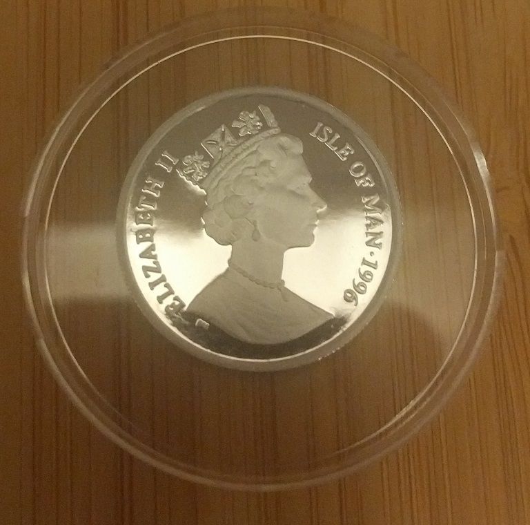 1996 Isle Of Man 1/4 Oz Proof Platinum Quarter Noble - Hologram Sail