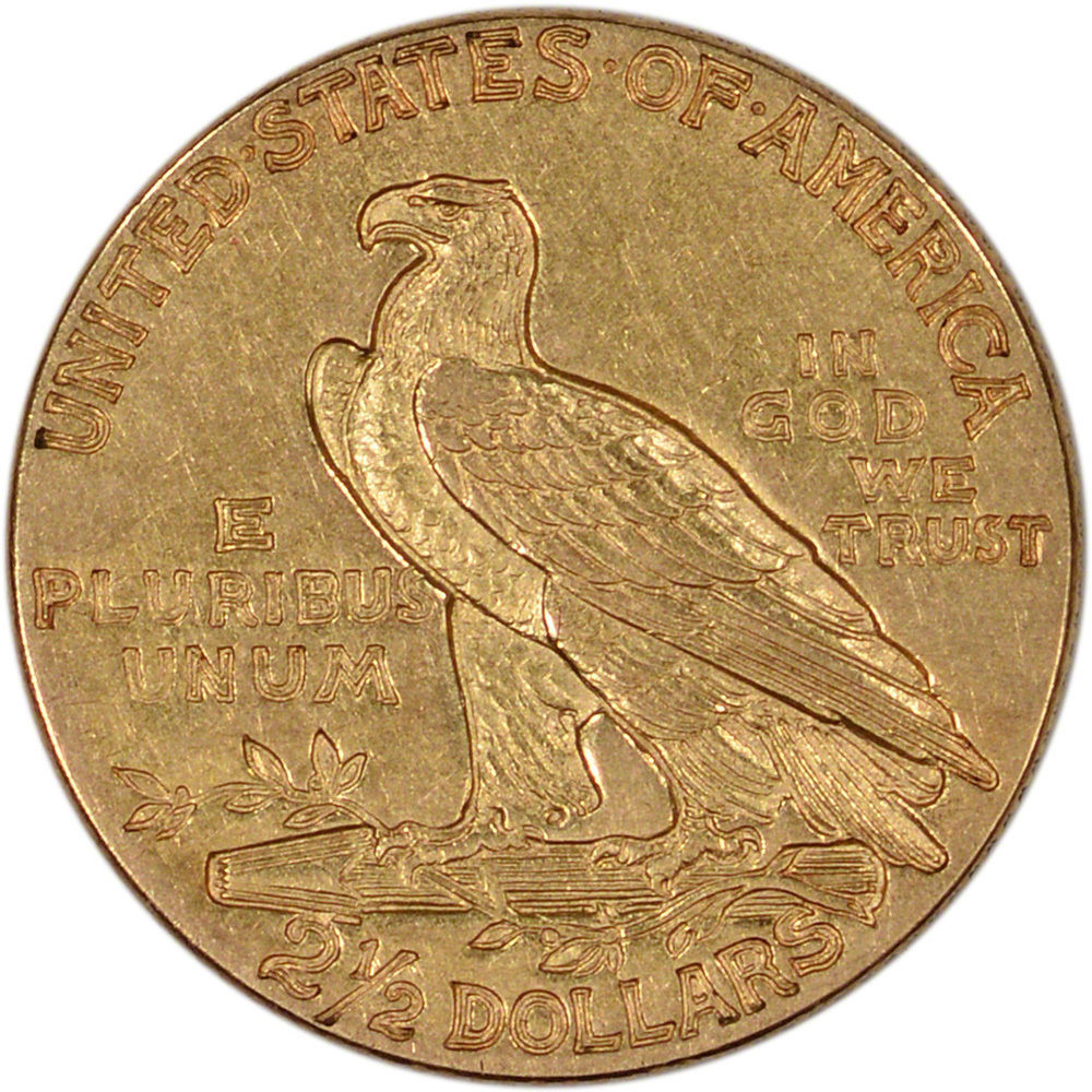 US Gold $2.50 Indian Head Quarter Eagle - Extra Fine - Random Date