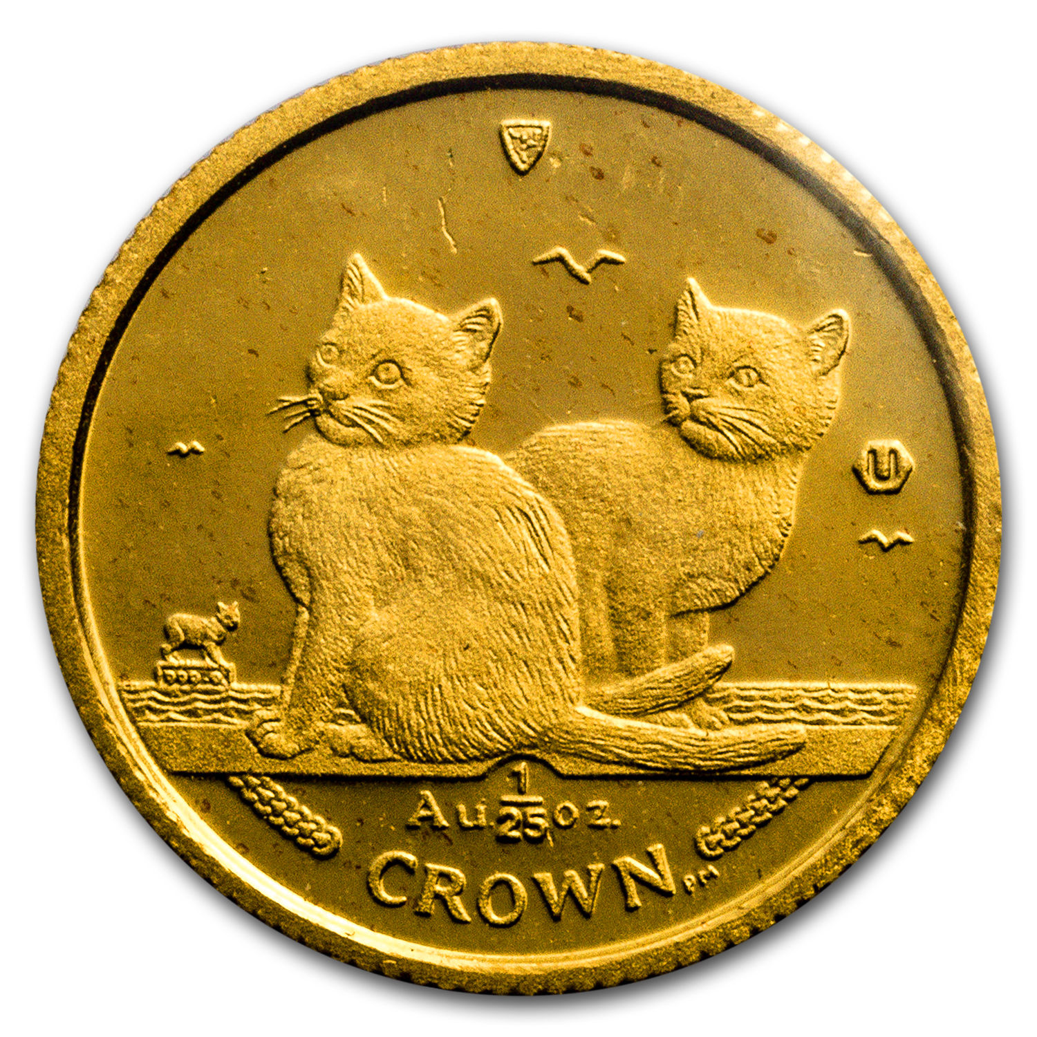 2003 Isle of Man 1/25 oz Gold Balinese Kittens Cat BU - SKU #132638