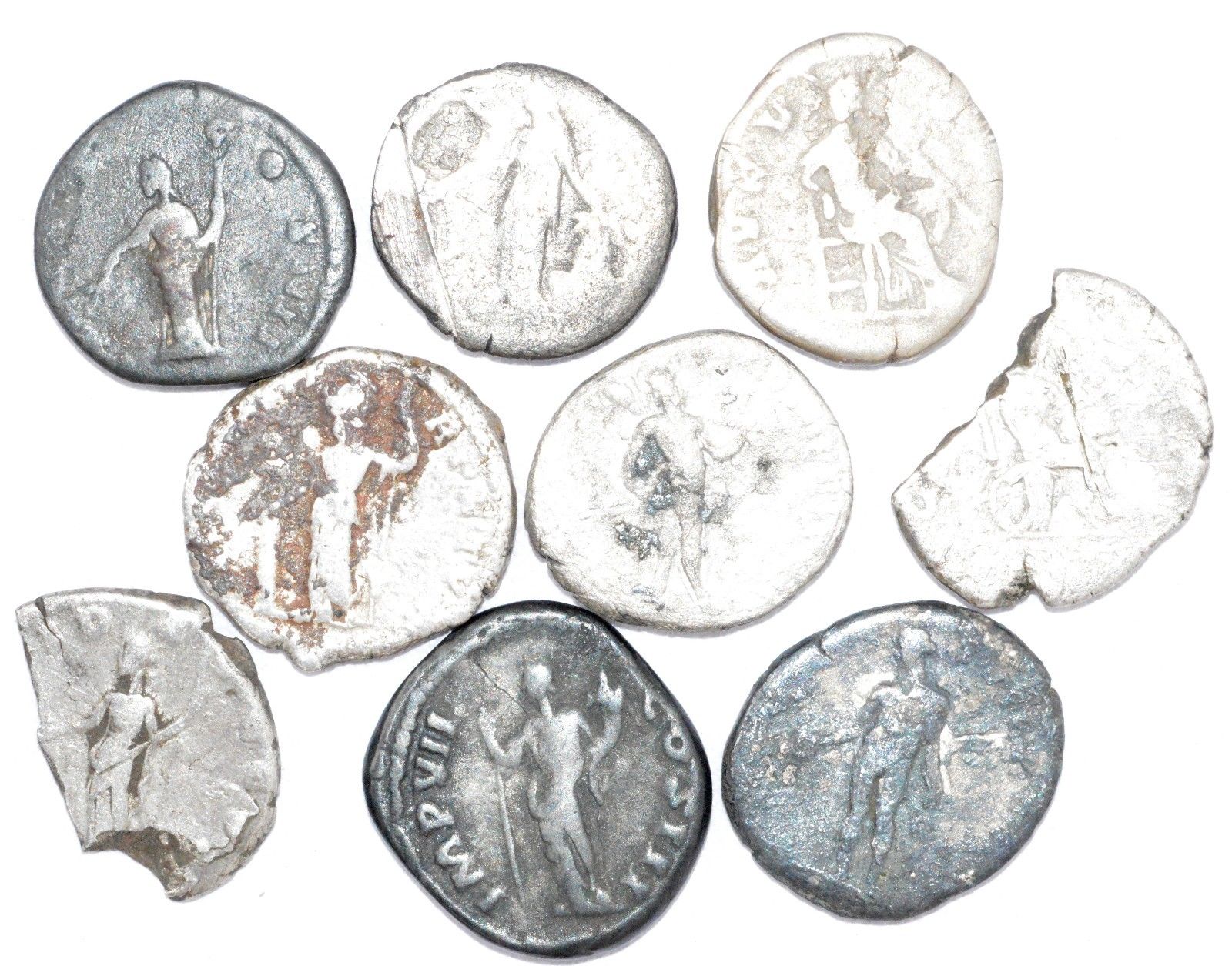 Lot of 9 ROMAN COINS Silver Denarii - 2nd C - Different Emperors - A744