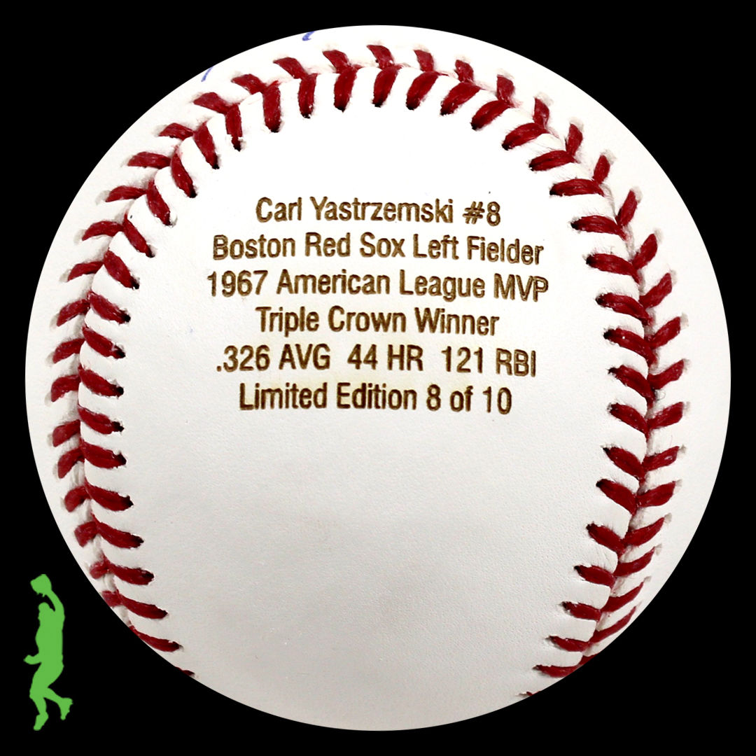 CARL YASTRZEMSKI AUTOGRAPHED SIGNED 1967 TRIPLE CROWN BASEBALL RED SOX JSA COA