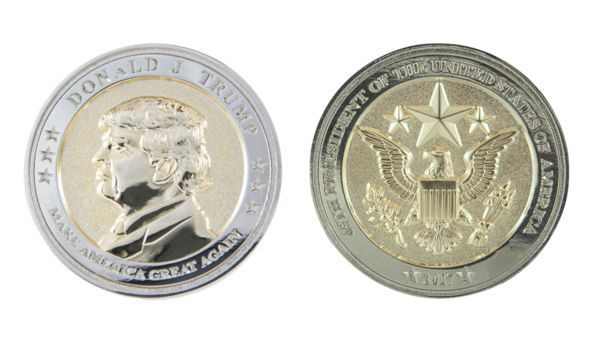 DONALD TRUMP-PRESIDENT-COMMEMORATIVE INAUGURATION COINS-LIMITED EDITION-Set of 2