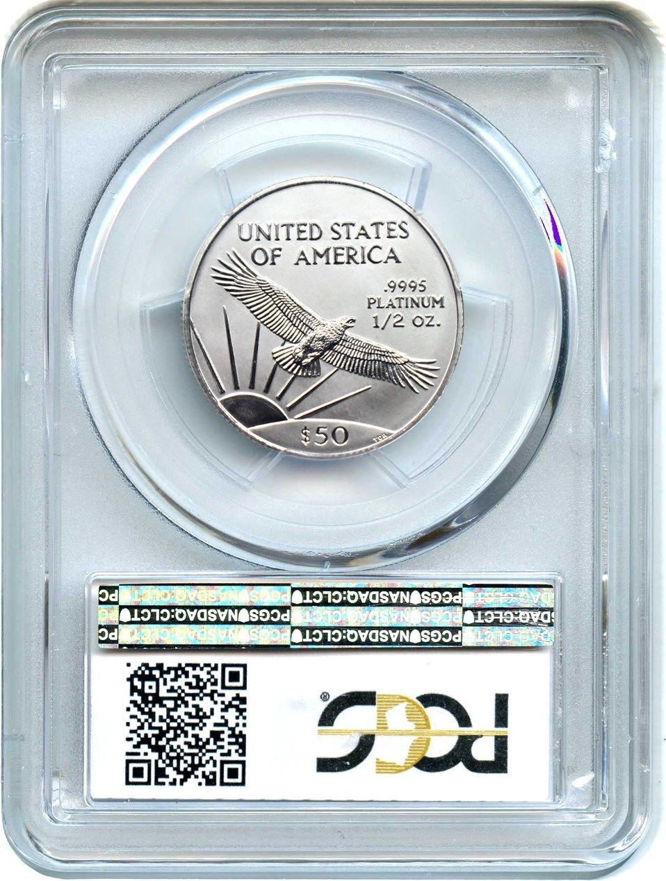 2001 Platinum Eagle $50 PCGS MS70 - Statue Liberty 1/2 oz