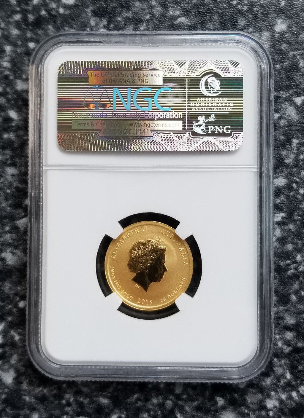 2015 Australia 1/4 oz Gold Lunar Goat MS70 NGC