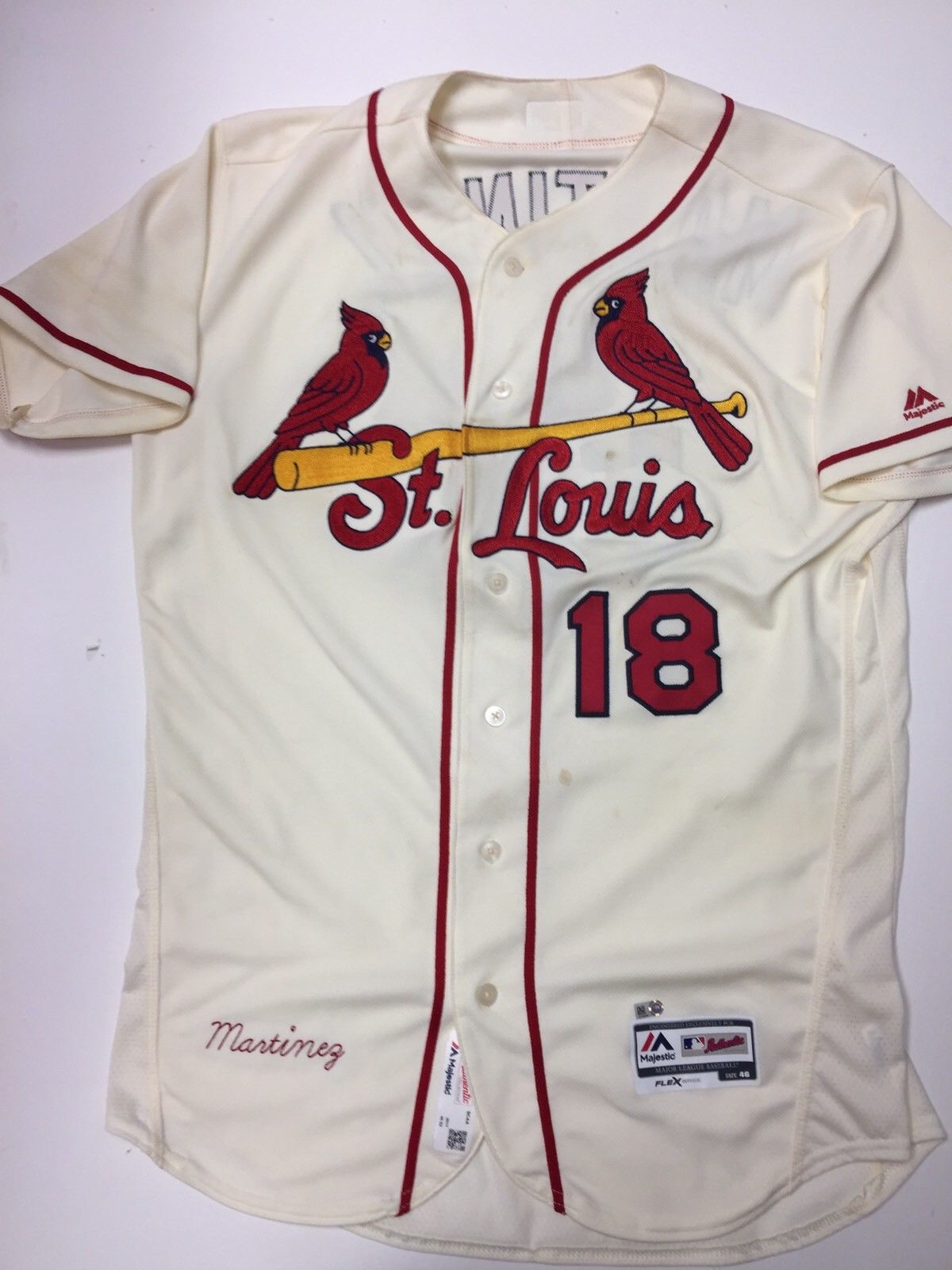 Carlos Martinez St. Louis Cardinals Game Used Worn Jersey MLB Authenticated