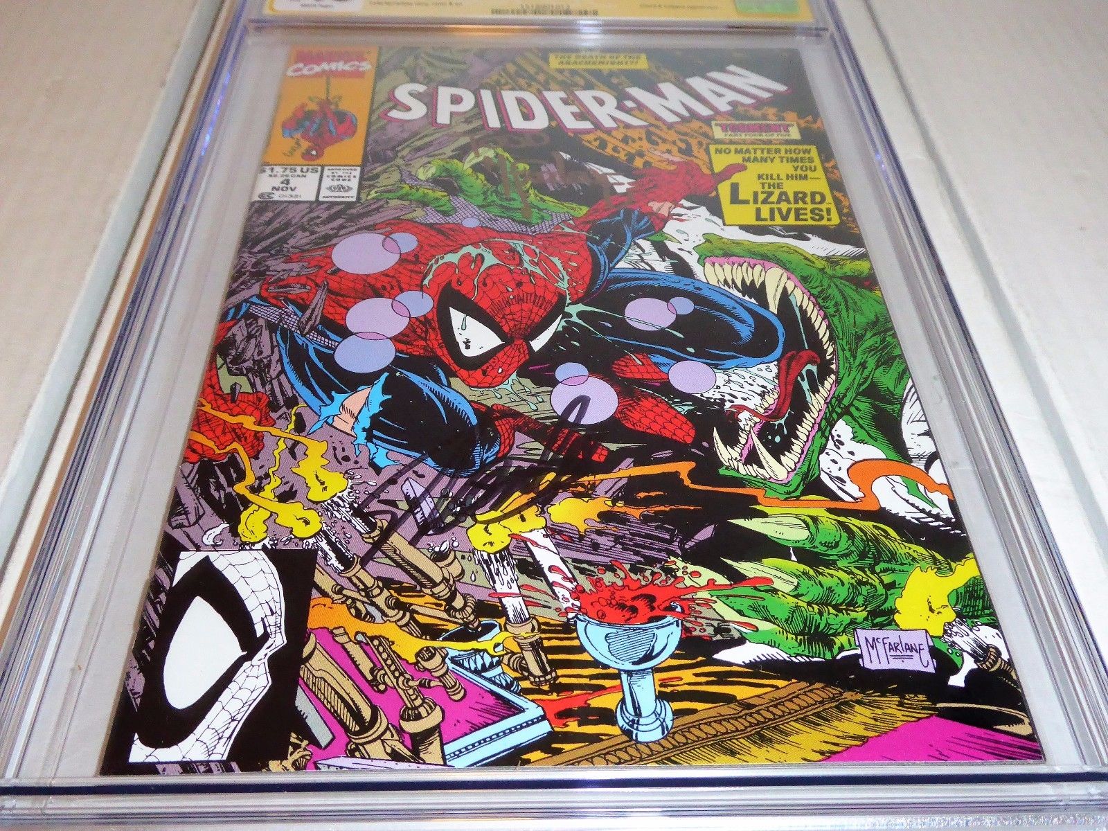 Spider-Man #4 CGC SS 9.8 Dual Signature Autograph STAN LEE TODD MCFARLANE Lizard