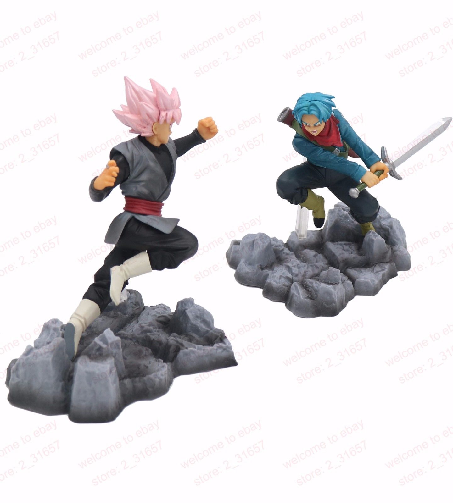 Dragon Ball Z Super soul X soul pvc figure series Trunks vs Gokou Black loose