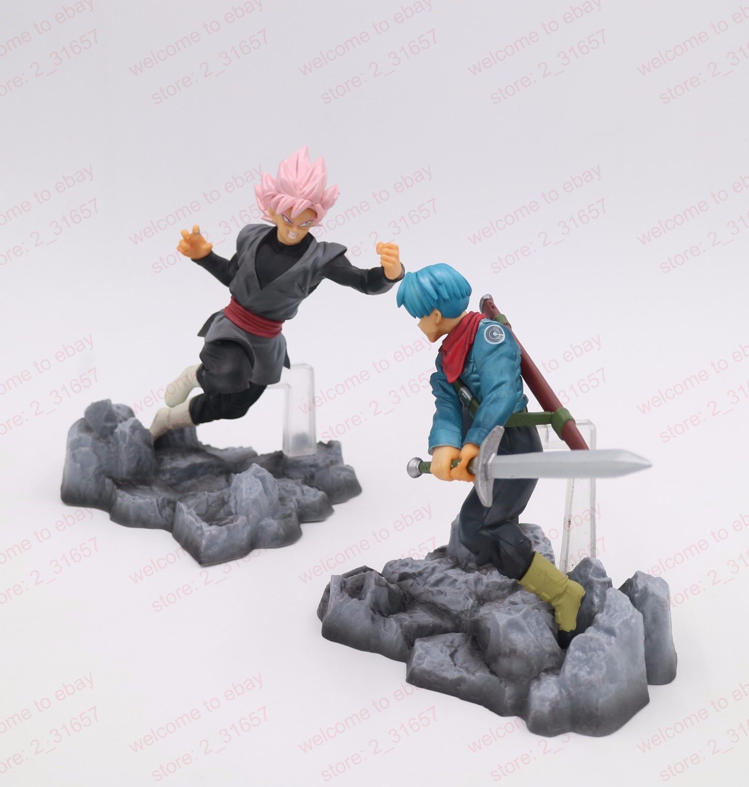 Dragon Ball Z Super soul X soul pvc figure series Trunks vs Gokou Black loose