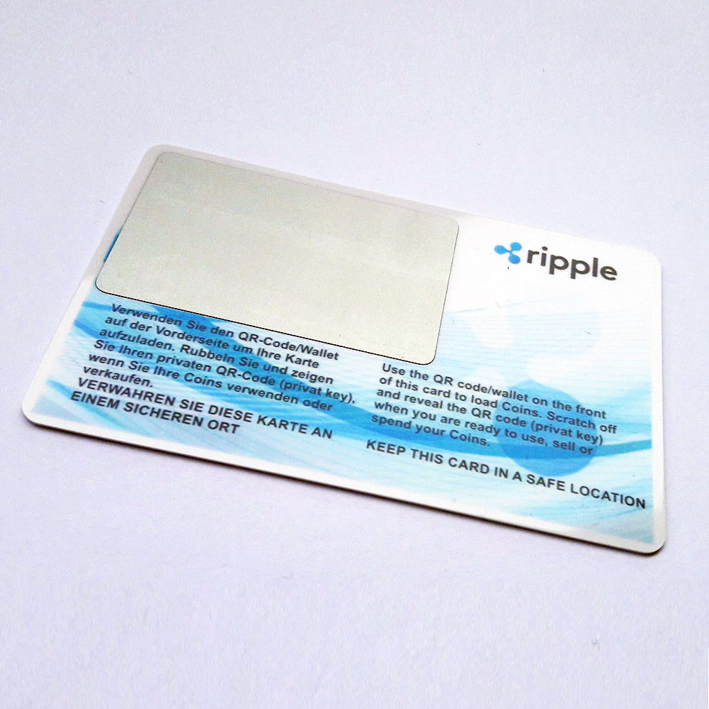 Card Wallet Ripple PaperWallet Crypto currancy Mining Rig