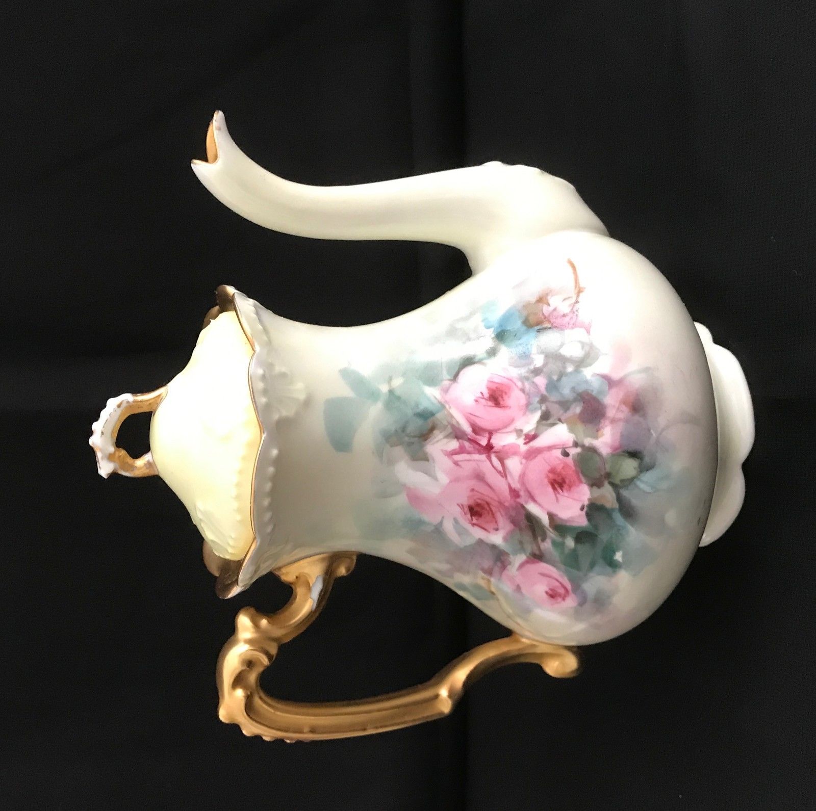 Antique AKD (A Klingerberg Dwenger) Limoges France Hand Painted Teapot