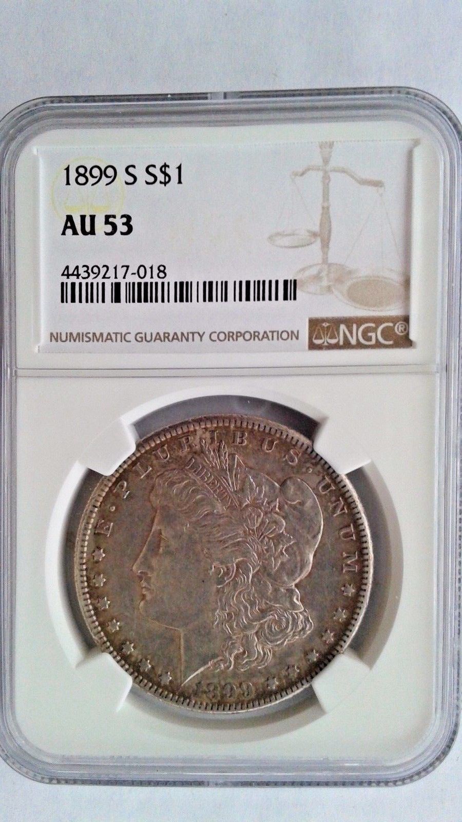 1899 s Morgan Silver Dollar Rare Key Date NGC AU 53