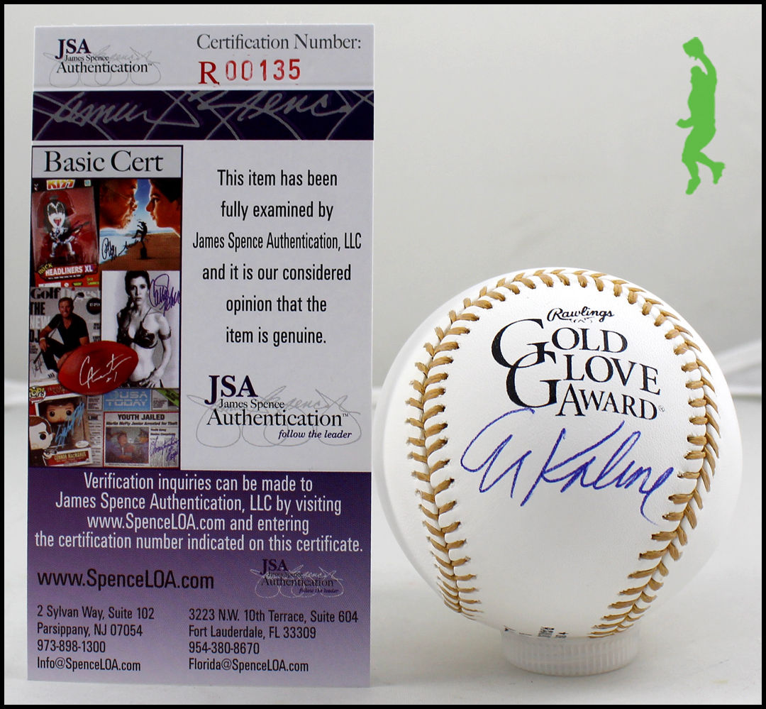 AL KALINE AUTOGRAPHED SIGNED GOLD GLOVE AWARD BASEBALL BALL TIGERS JSA COA