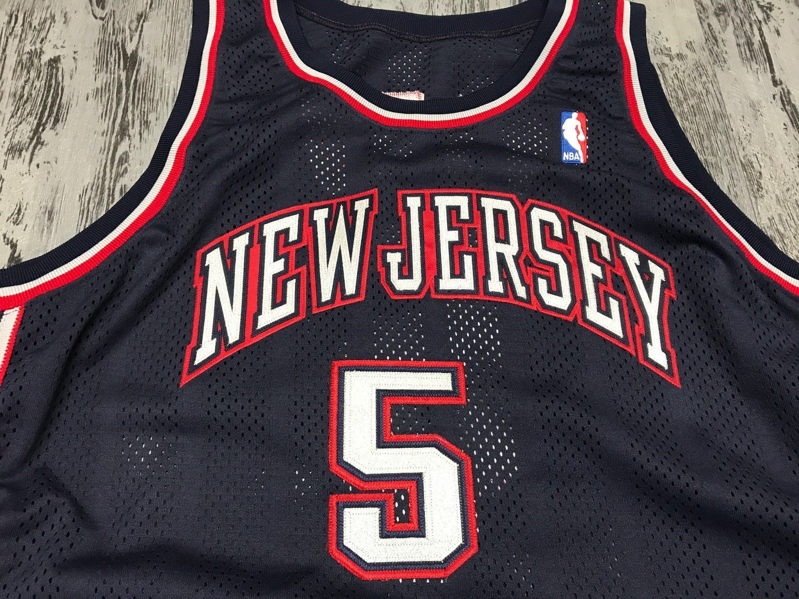 Vintage Authentic Jason Kidd New Jersey Nets Jersey Team Game Issued 2001-2002