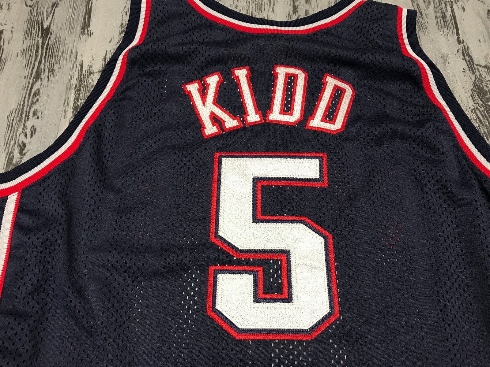 Vintage Authentic Jason Kidd New Jersey Nets Jersey Team Game Issued 2001-2002