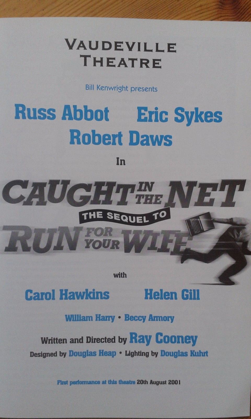 Caught In The Net programme Vaudeville Theatre 2001 Russ Abbot Eric Sykes