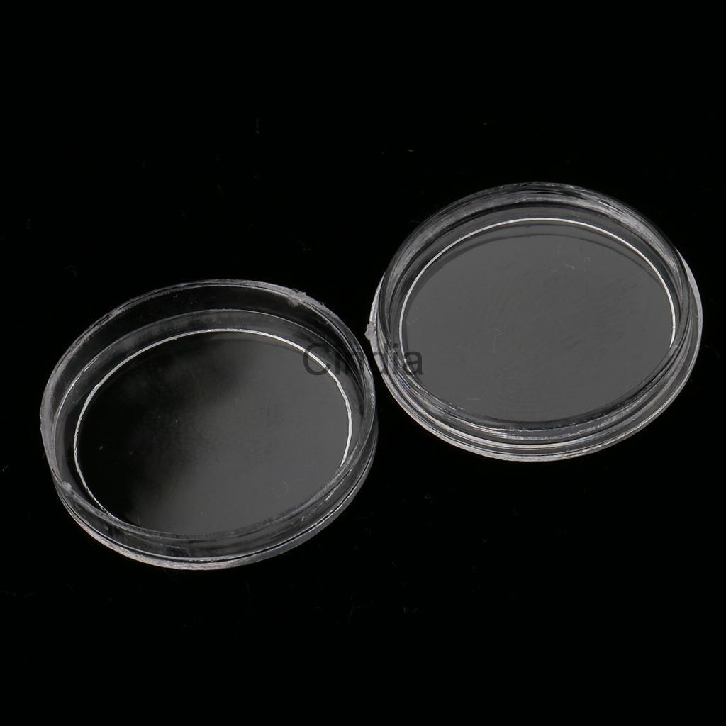 100pcs 19mm Clear Plastic Coin Capsule Holders Display Case Box Collection