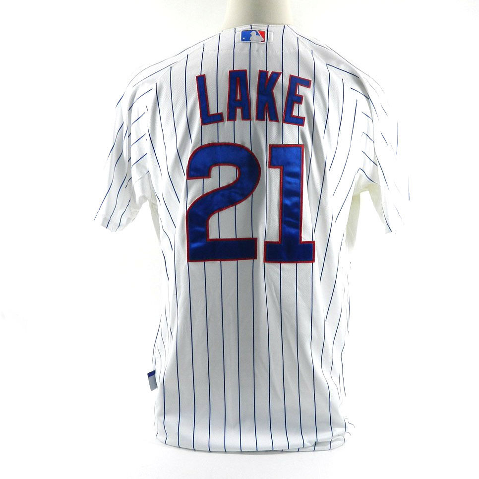 2015 Chicago Cubs Junior Lake #21 Game Issued  Home Jersey 44