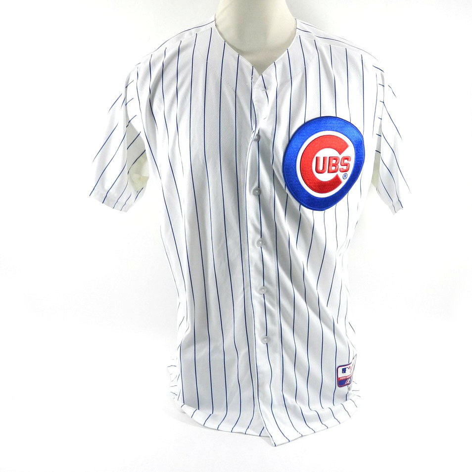 2015 Chicago Cubs Junior Lake #21 Game Issued  Home Jersey 44