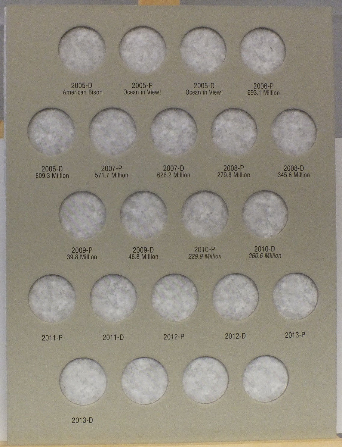 Coin Folder - Jefferson Nickel Starting 1996 Set - Harris Album 2681 - NEW