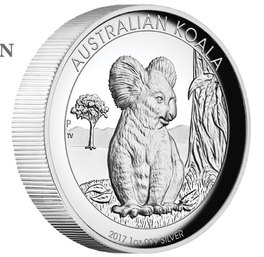 2017 Australian Koala 1 oz Dollar $1 Silver Proof High Relief Coin Australia