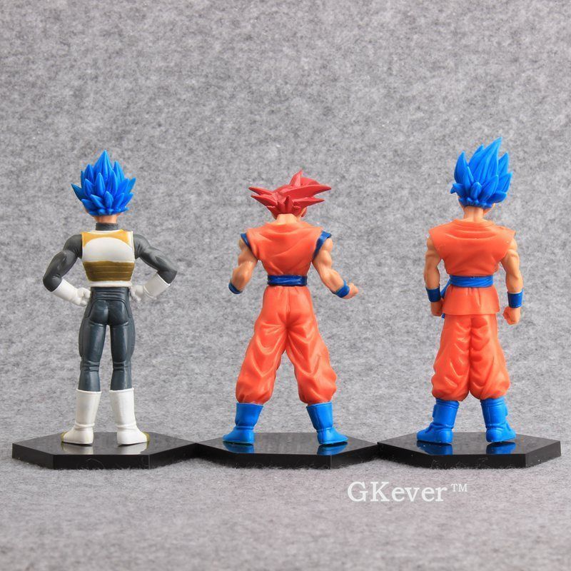 Anime 6 Pcs/Set Dragon Ball Z Super Saiyan PVC Toys God Son Goku Vegeta PVC