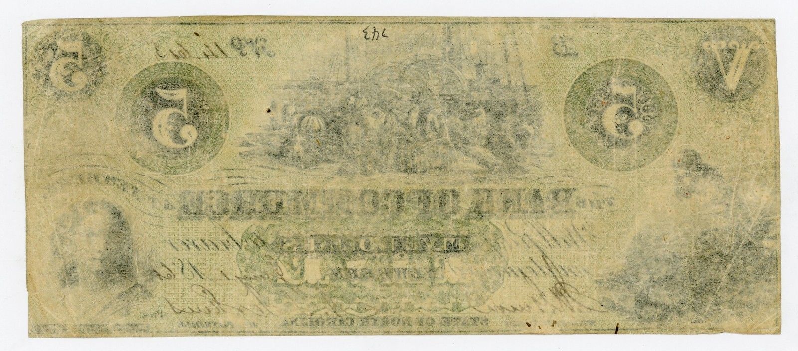 1861 $5 The Bank of Commerce - Newbern, NORTH CAROLINA Note