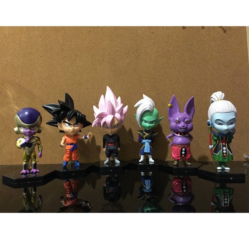 6pcs Dragon Ball Z DBZ Son Gokou Whis Beerus PVC Figure Toy Loose Pack