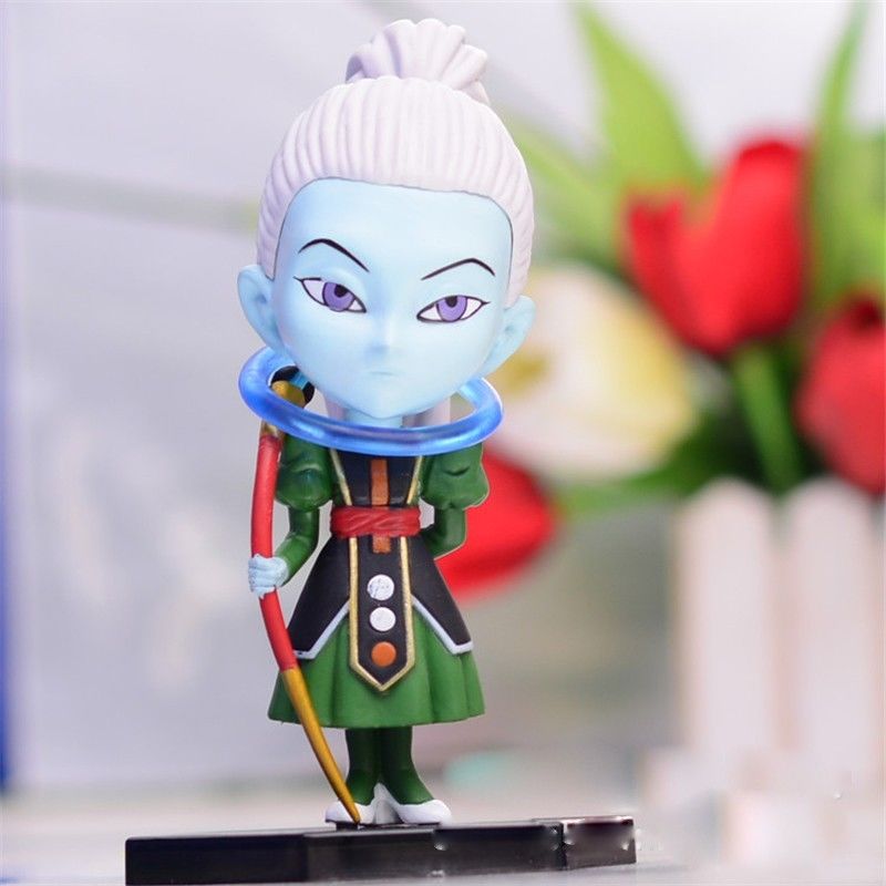 6pcs Dragon Ball Z DBZ Son Gokou Whis Beerus PVC Figure Toy Loose Pack