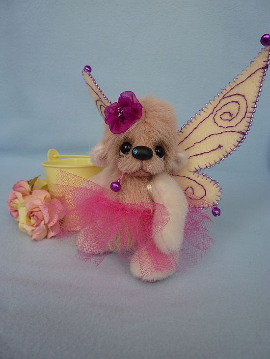 "Tinkerbell" - 10.5 cm  artist teddy bear (Happyteddy by Aleksandra J.)