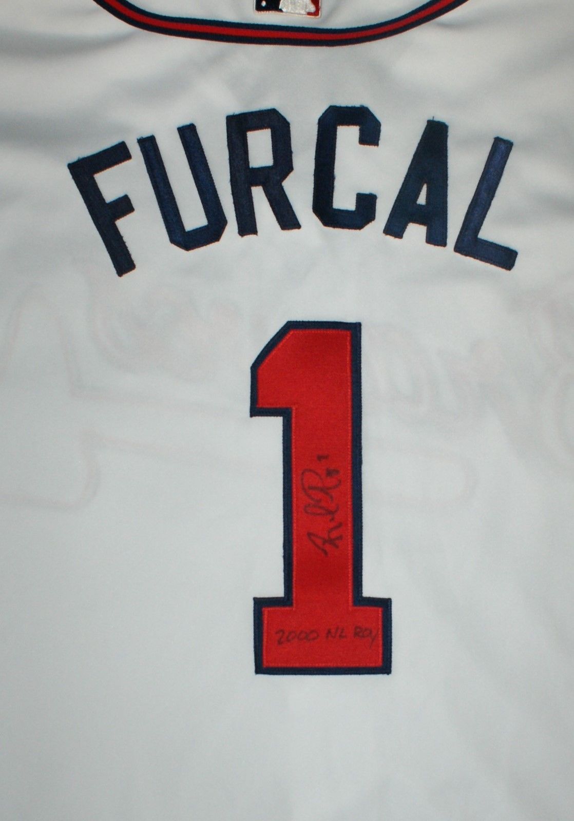 2001 Rafael Furcal Signed Game Worn Used Atlanta Braves Home Jersey, MEARS A10