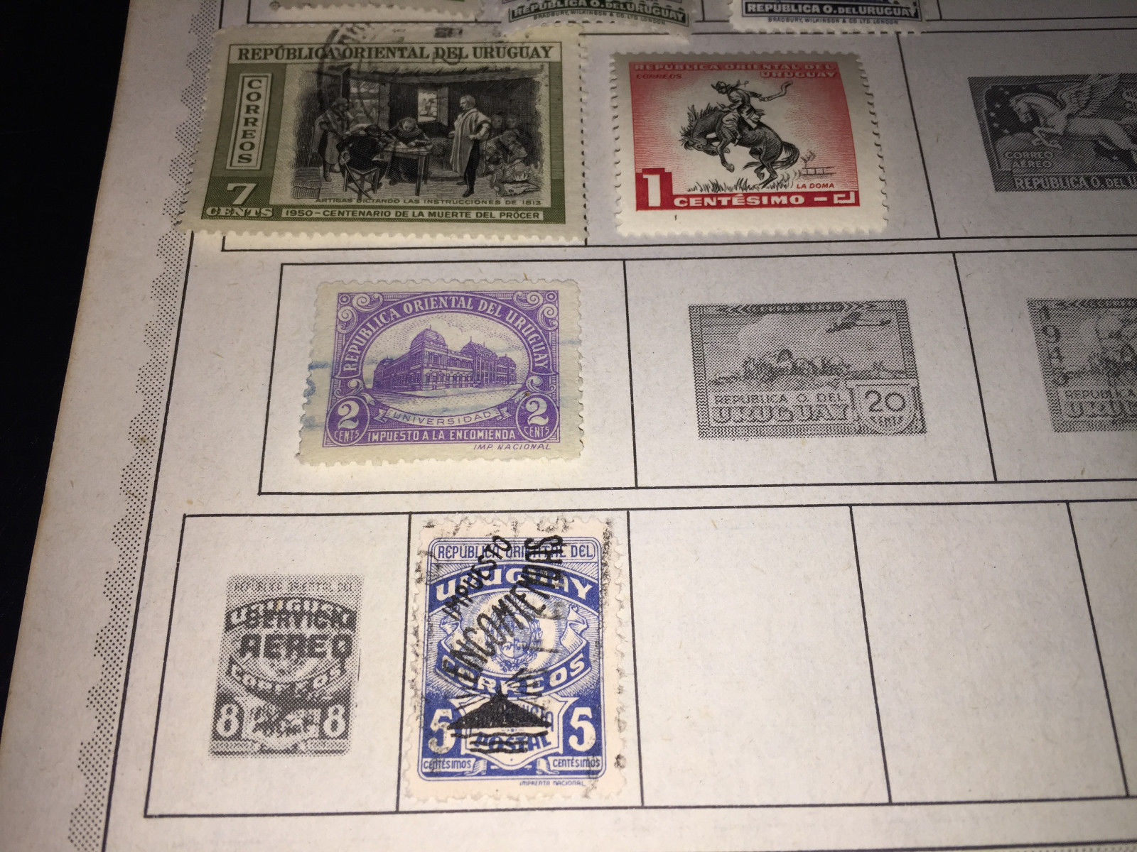 VINTAGE LOT OF 10 UNUSED AND 15 USED URUGUAY  STAMPS.    501