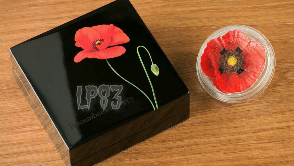 2017 1 Oz Silver REMEMBRANCE POPPY Papaver Coin 5$ Cook Islands.