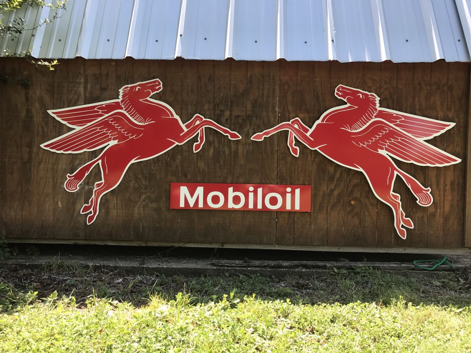 Antique Vintage Old Style Mobil Pegasus Left And Right Sign! *SALE!!!*