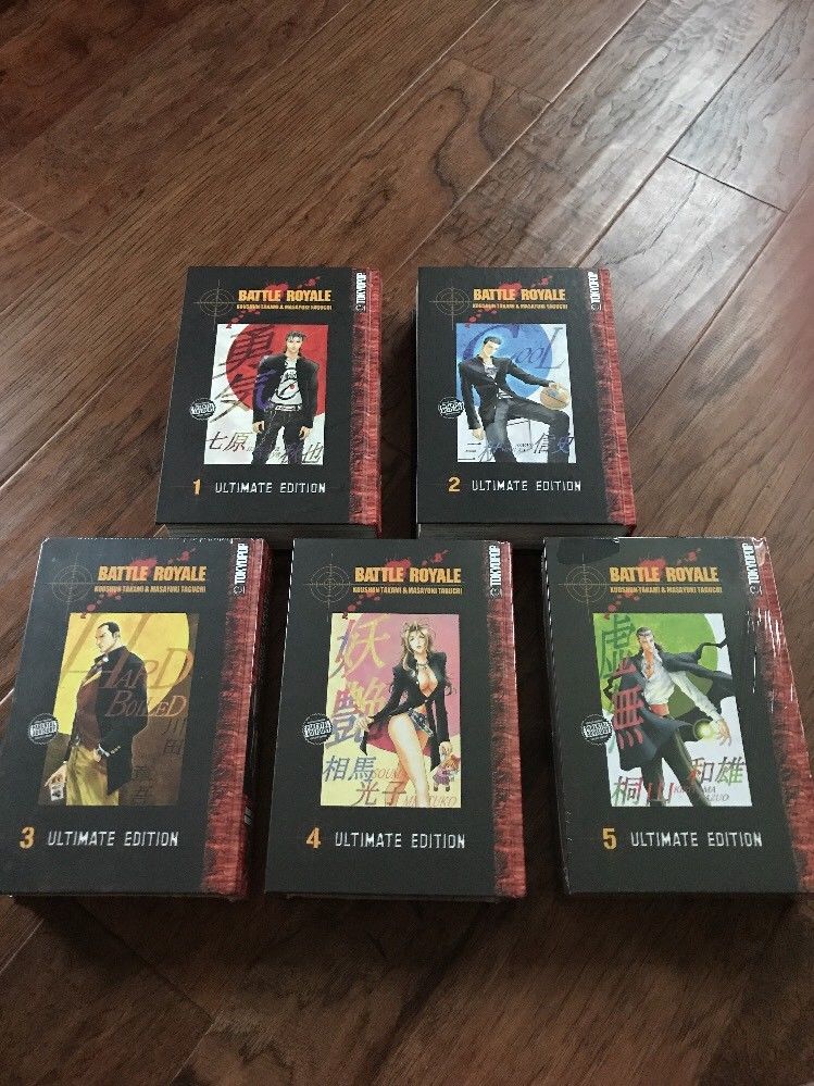 BATTLE ROYALE ULTIMATE EDITION VOLUME 1 2 3 4 5 SET TOKYOPOP MANGA HARDCOVER MT+