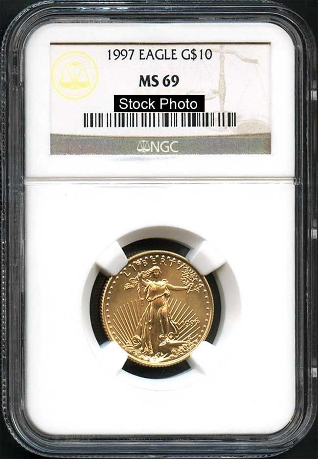 1997 $10 American Gold Eagle 1/4 oz NGC MS-69 -137273