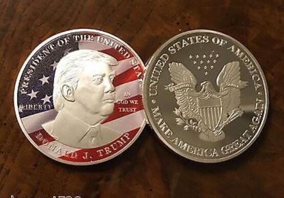 45Th US President Donald Trump Inaugural USA Flag Commemorative Coin New 2017