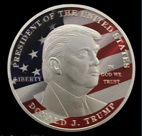 45Th US President Donald Trump Inaugural USA Flag Commemorative Coin New 2017