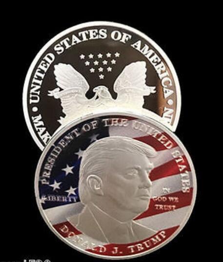 45Th US President Donald Trump Inaugural USA Flag Commemorative Coin New 2017