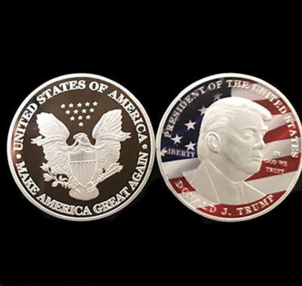 45Th US President Donald Trump Inaugural USA Flag Commemorative Coin New 2017