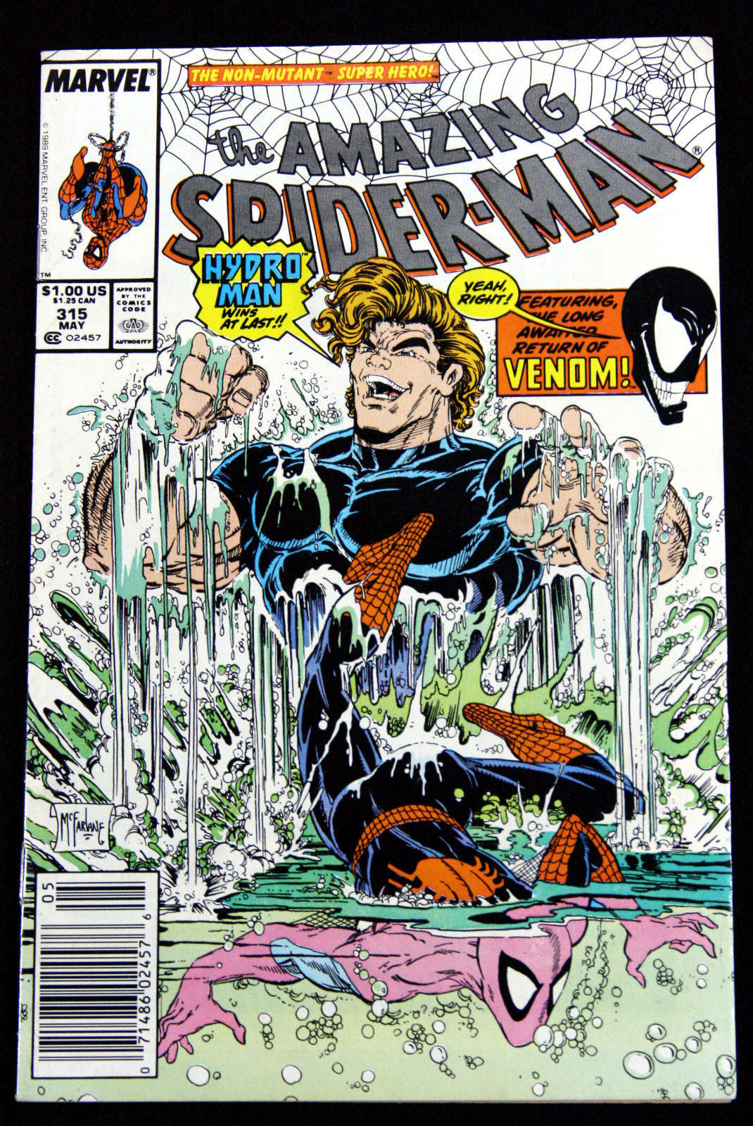 THE AMAZING SPIDER-MAN #315 MCFARLANE VENOM EDDIE BROCK 1989 MARVEL COMICS MOVIE