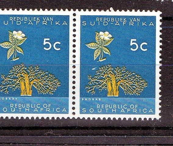 SOUTH AFRICA 1960s 5c DEFINITIVE SHOOTING STAR & BAOBAB VARIETY U/M