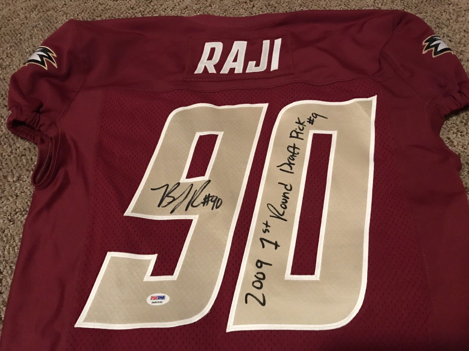 BJ Raji Team Issued Jersey Boston College Green Bay Packers PSA DNA